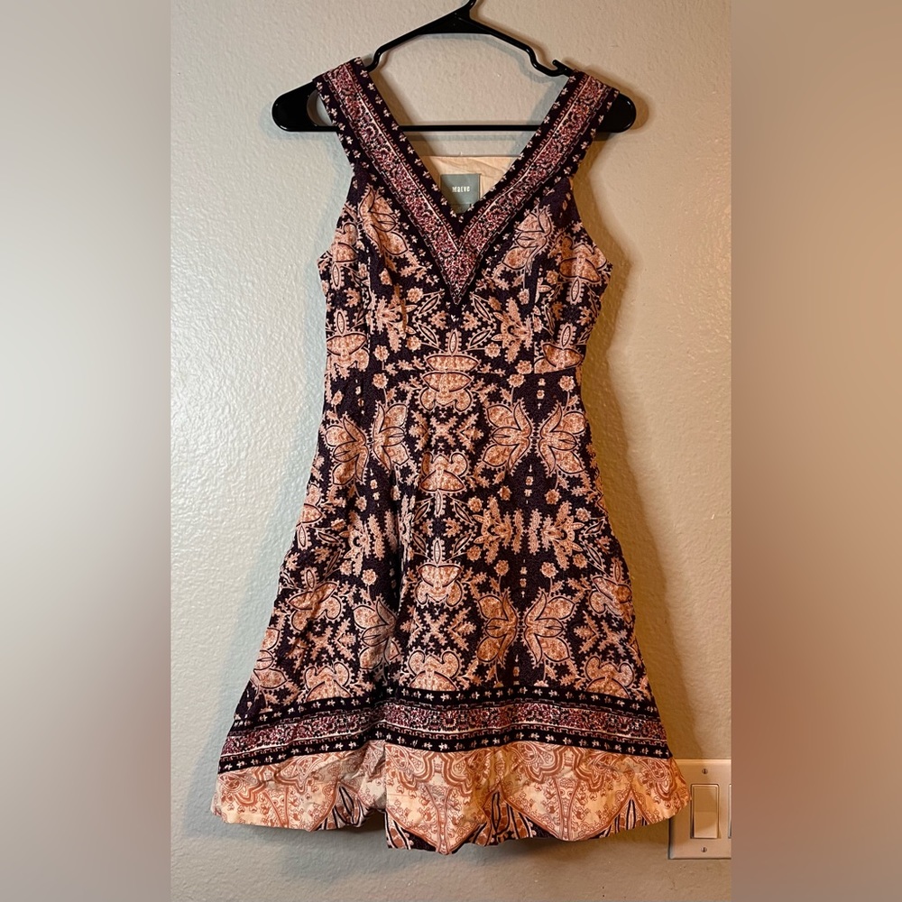 Anthropologie Maeve Cour Royal Corduroy Dress Small - Picture 3 of 7
